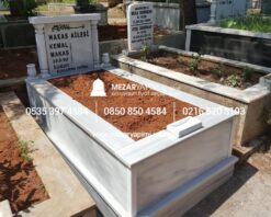 Tek Kişilik Mermer Sütunlu Mezar - Görsel 19