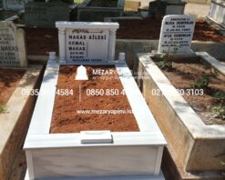 Tek Kişilik Mermer Sütunlu Mezar - Görsel 15