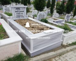 Tek Kişilik Mermer Sütunlu Mezar - Görsel 4