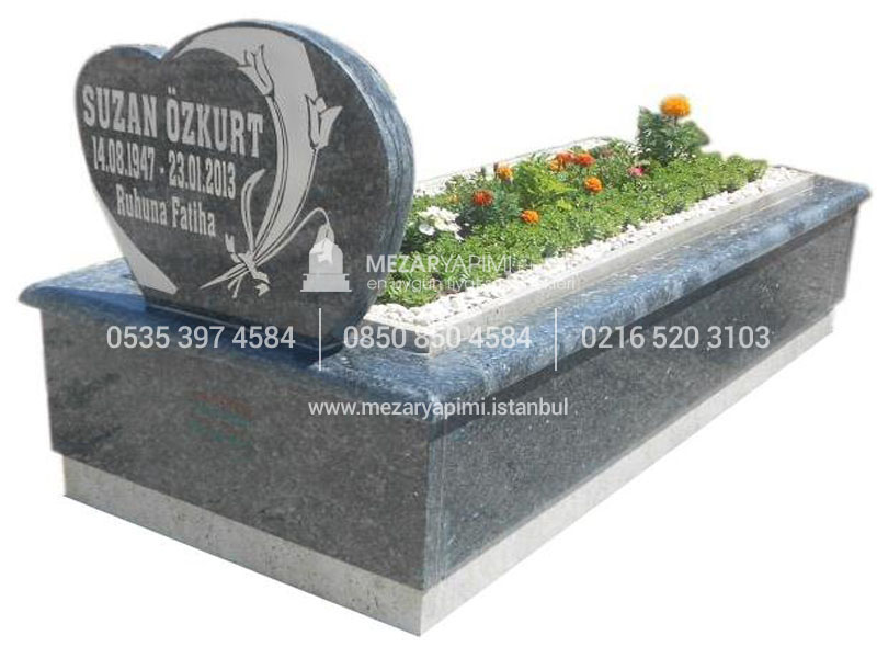 L-7 BLUE PEARL GRANİT MEZAR KOMPLE 5 CM KALINLIKTA MEZAR