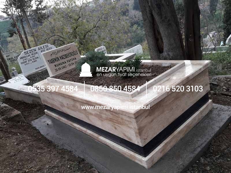 M-2 TRAVERTEN MEZAR KOMPLE 5 CM KALINLIKTA MEZAR - Görsel 7