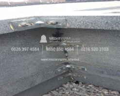 Çift Kişilik Siyah ve Gri Granit Komple 5cm Kalınlıkta Blok Mezar - Görsel 16