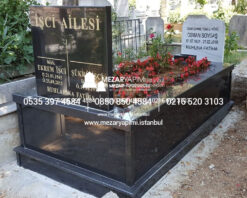 Tek Kişilik Komple Granit Mezar 6 cm