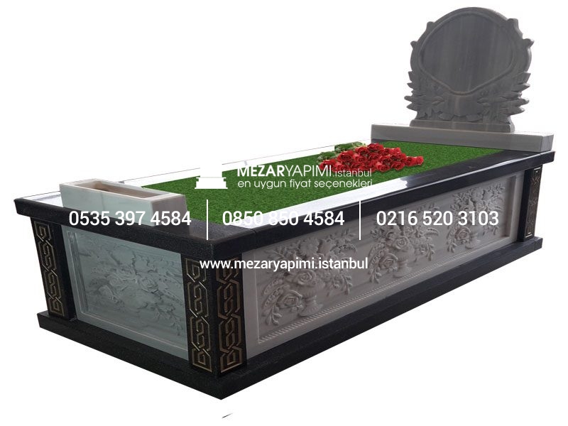 M-12 RÖLYEF KABARTMALI MERMER-GRANİT KOMPLE 5-8 CM KALINLIKTA MEZAR