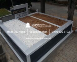 Granit Gömme Baştaşı Mezar Modeli - Görsel 3