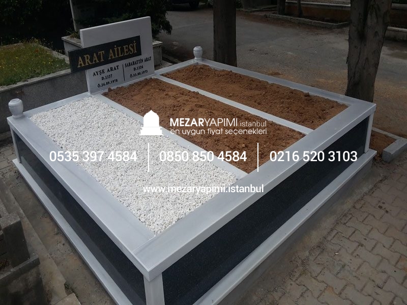 Granit Gömme Baştaşı Mezar Modeli - Görsel 3