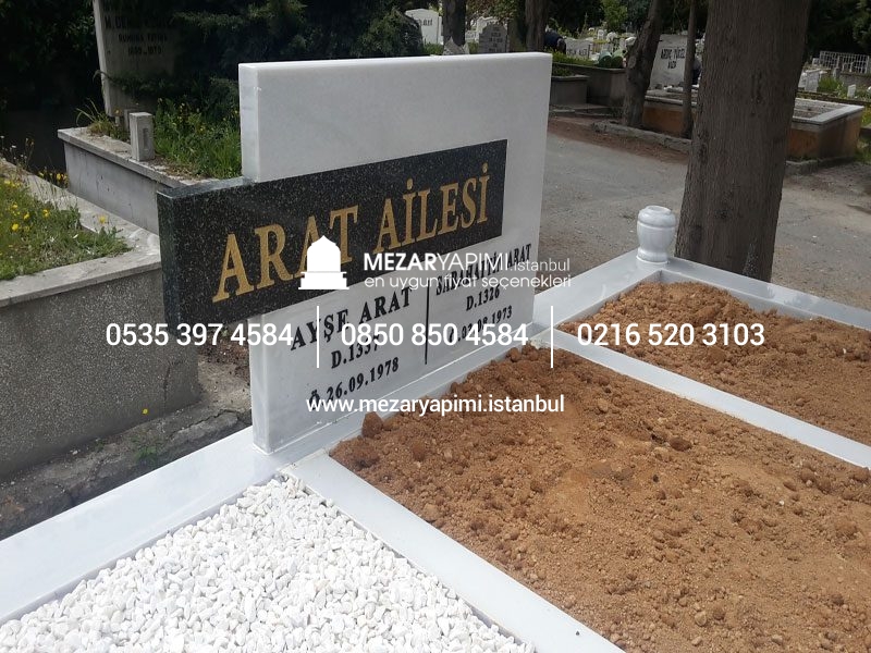Granit Gömme Baştaşı Mezar Modeli - Görsel 4