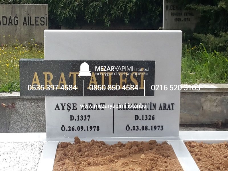 Granit Gömme Baştaşı Mezar Modeli - Görsel 5