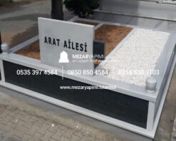 Granit Gömme Baştaşı Mezar Modeli - Görsel 6