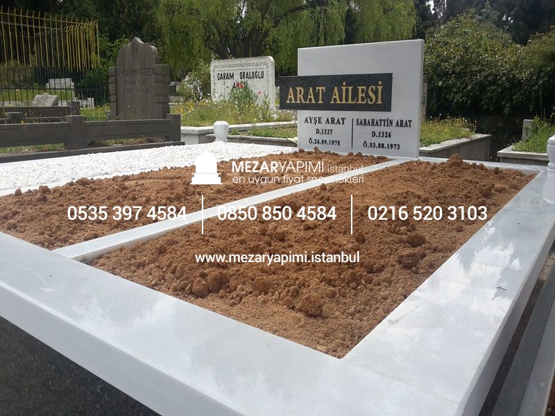 Granit Gömme Baştaşı Mezar Modeli - Görsel 2