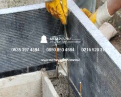 Komple 5 cm Kalınlıkta Absolute Black Siyah Granit Mezar - Görsel 13