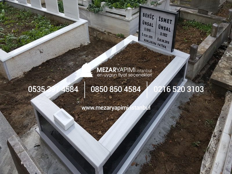 Tek Kişilik Granit Çerçeveli Mezar - Görsel 3