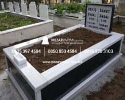 Tek Kişilik Granit Çerçeveli Mezar - Görsel 5