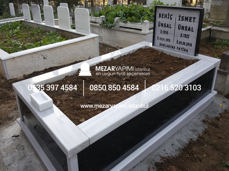 Tek Kişilik Granit Çerçeveli Mezar - Görsel 5
