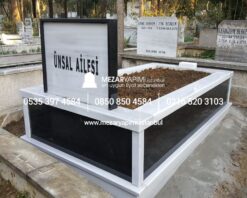 Tek Kişilik Granit Çerçeveli Mezar