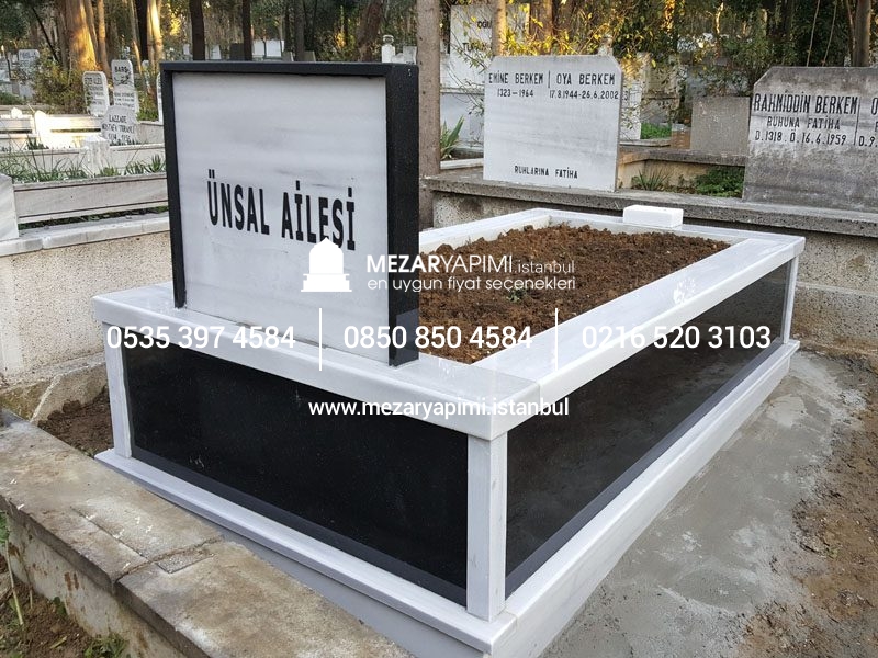 Tek Kişilik Granit Çerçeveli Mezar