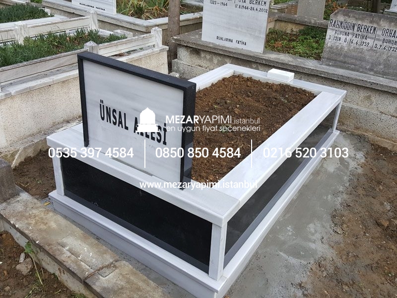 Tek Kişilik Granit Çerçeveli Mezar - Görsel 4
