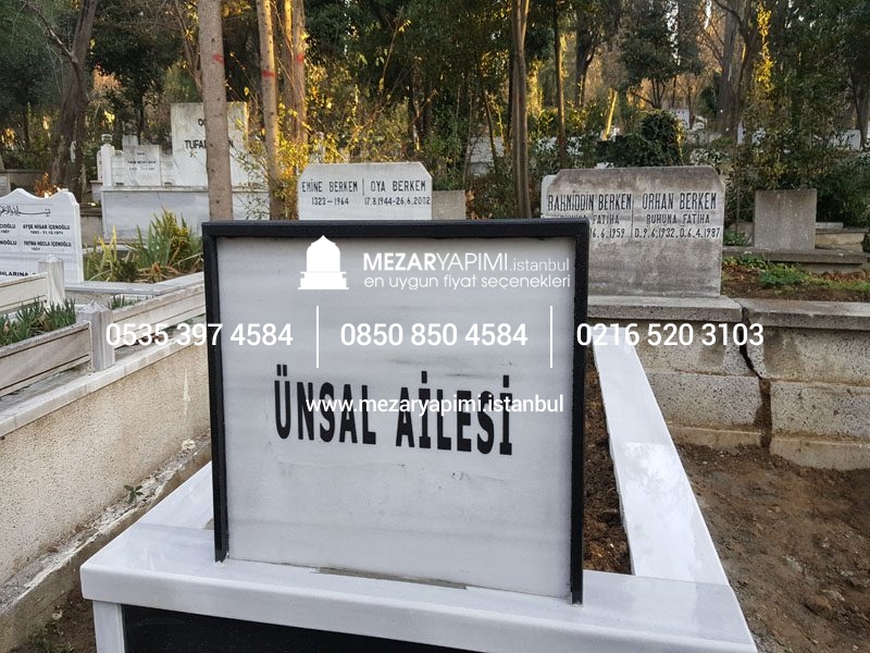 Tek Kişilik Granit Çerçeveli Mezar - Görsel 7