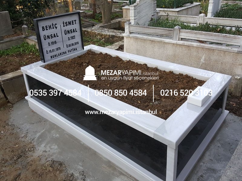 Tek Kişilik Granit Çerçeveli Mezar - Görsel 2