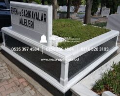 10 cm Kalınlıkta Baştaşı ve Küpeşteli Mezar Modeli - Görsel 12
