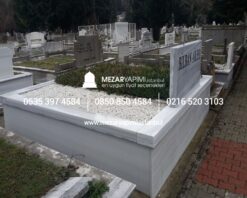 10 cm Kalınlıkta Baştaşı ve Küpeşteli Mezar Modeli - Görsel 19