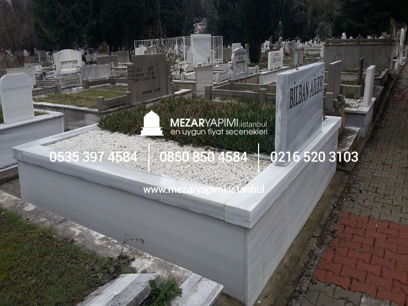 10 cm Kalınlıkta Baştaşı ve Küpeşteli Mezar Modeli - Görsel 19