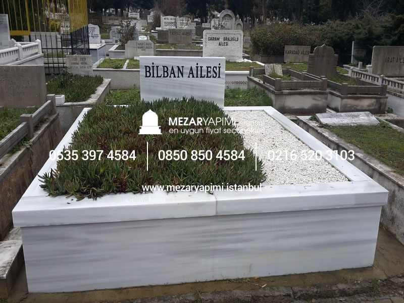 10 cm Kalınlıkta Baştaşı ve Küpeşteli Mezar Modeli - Görsel 20