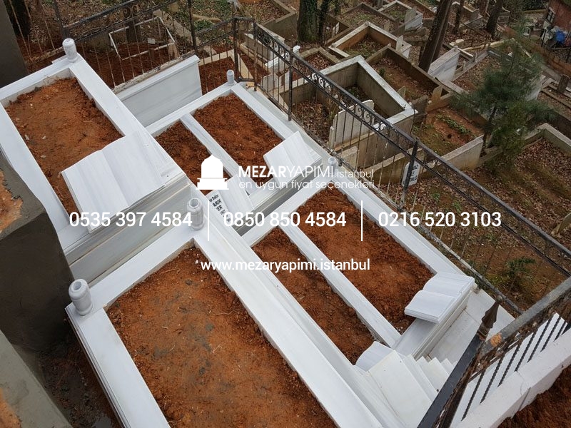 20-10 cm Kalınlıkta Blok Proje Aile Mezar Modeli - Görsel 5