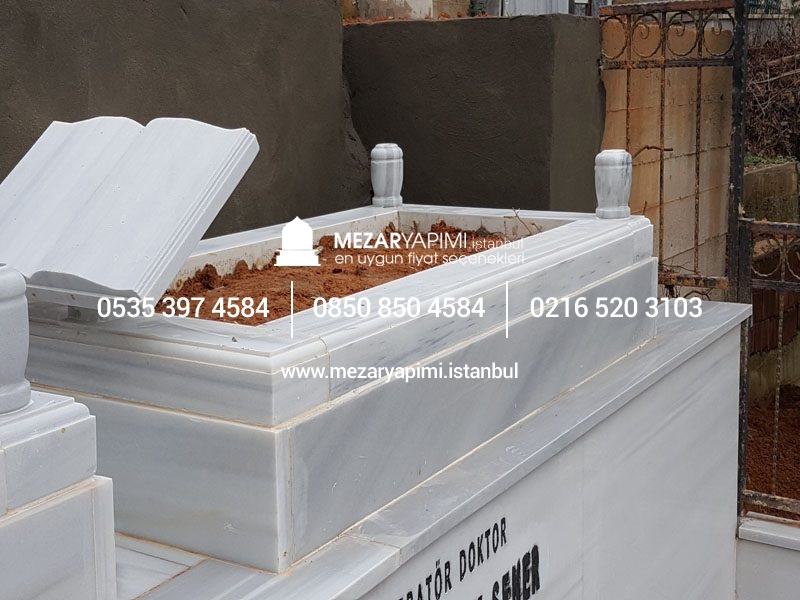 20-10 cm Kalınlıkta Blok Proje Aile Mezar Modeli - Görsel 3