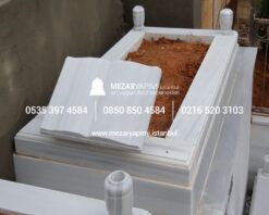 20-10 cm Kalınlıkta Blok Proje Aile Mezar Modeli - Görsel 6