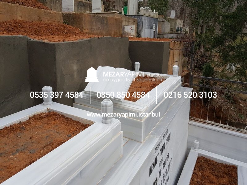 20-10 cm Kalınlıkta Blok Proje Aile Mezar Modeli - Görsel 10