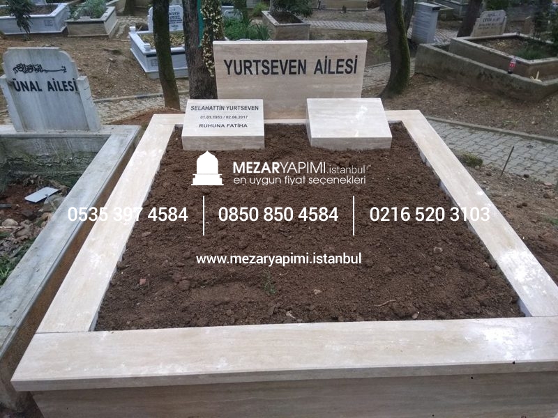 Çift Kişilik Komple Traverten Mezar - Görsel 8