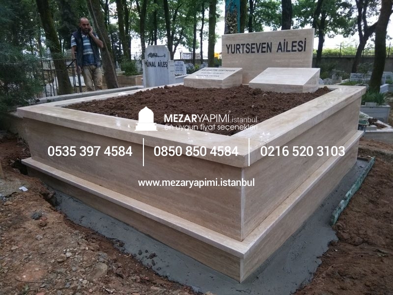 Çift Kişilik Komple Traverten Mezar - Görsel 10