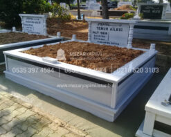 iki Kisilik Bastasi Sutunlu Granit seritli Mezar-6