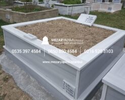 iki Kişilik Baştaşı Kitabe Mermer Mezar - Görsel 3