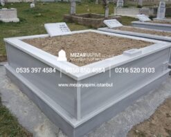 iki Kişilik Baştaşı Kitabe Mermer Mezar - Görsel 4
