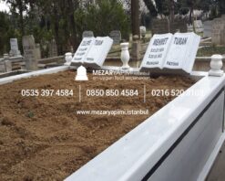 iki Kişilik Baştaşı Kitabe Mermer Mezar