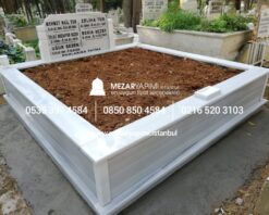 İki Kişilik Baştaşı Koltuklu Mermer Mezar - Görsel 12