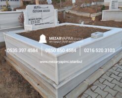 İki Kişilik Baştaşı Koltuklu Mermer Mezar - Görsel 4