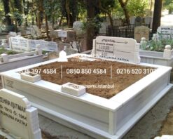 İki Kişilik Baştaşı Koltuklu Mermer Mezar - Görsel 10