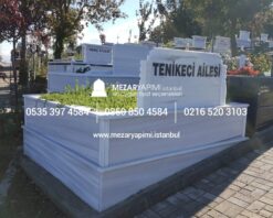 İki Kişilik Baştaşı Koltuklu Mermer Mezar - Görsel 8