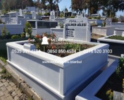 İki Kişilik Baştaşı Koltuklu Mermer Mezar