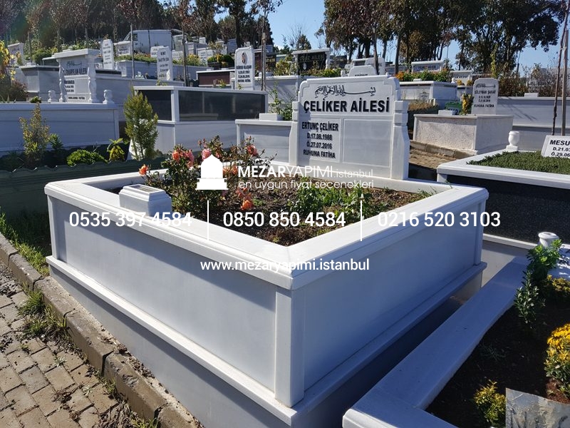 İki Kişilik Baştaşı Koltuklu Mermer Mezar