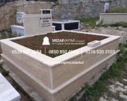 Çift Kişilik Komple Traverten Mezar - Görsel 4