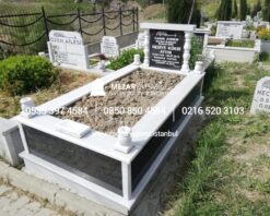 Alternative view of Tek Kişilik Baştaşı ve Gövde Granit Sütunlu Mezar