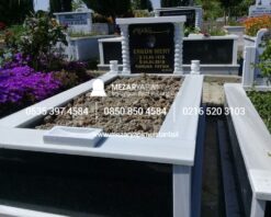 Tek Kişilik Baştaşı ve Gövde Granit Sütunlu Mezar - Görsel 8