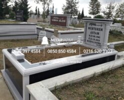 Tek Kişilik Granit Gömme Küpeşte Mezar - Görsel 5