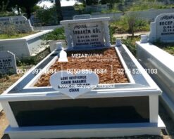 Tek Kişilik Granit Gömme Küpeşte Mezar - Görsel 4