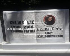 Porselen Resimli Kitabe Mermer Mezar Taşı - Görsel 8