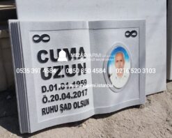 Porselen Resimli Kitabe Mermer Mezar Taşı - Görsel 10